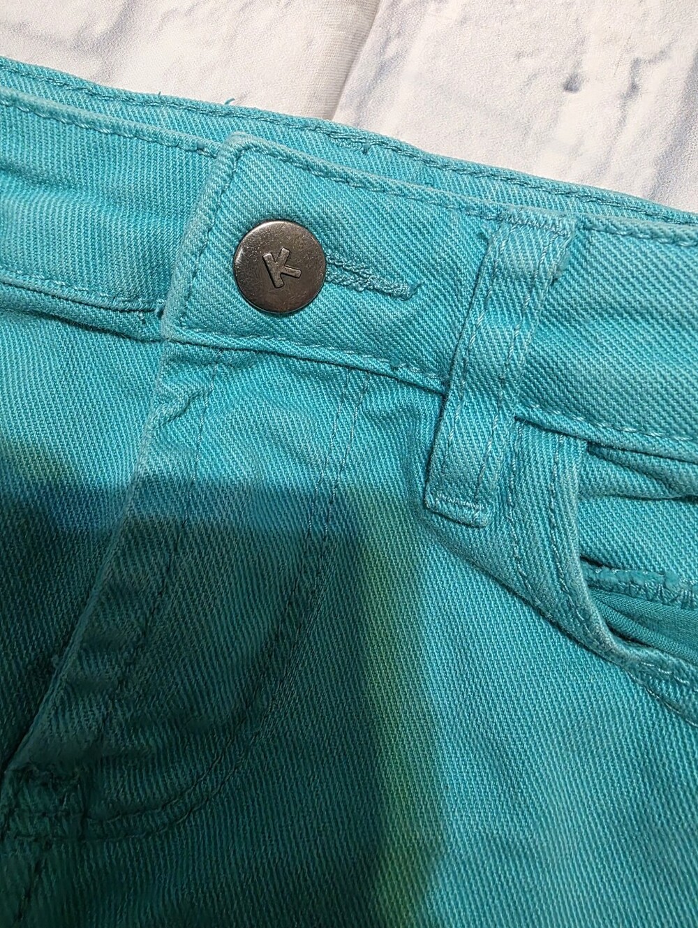 Kidpik girls size 7 turquoise mini skirt - Picture 6 of 6